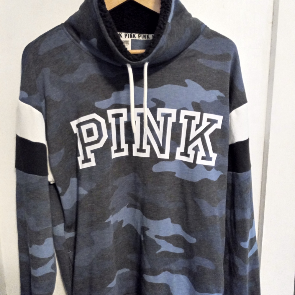 Pink Victoria's Secret Camo Sweatshirt 1/2 Zip